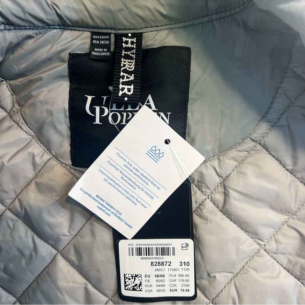 Ulla Popken Soft Gray Quilted Outerwear Coat - Picture 5 of 11
